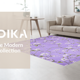 Ultra Soft Area Rug, Non Slip, Stain Resistant, Washable Area Rugs for Living Room, Bedroom, Stylish Soft Round Shag Decor(Purple)