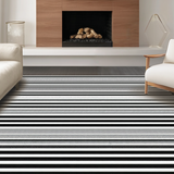 Ultra Soft Area Rug, Non Slip, Stain Resistant, Washable Area Rugs for Living Room, Bedroom, Timeless Classic Diamond Design(Black)