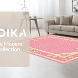 Ultra Soft Area Rug, Non Slip, Stain Resistant, Washable Area Rugs for Living Room, Bedroom, Cozy Taffeta Floral Aesthetic(Pink)