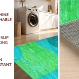Ultra Soft Area Rug, Non Slip, Stain Resistant, Washable Area Rugs for Living Room, Bedroom, Trendy Minimalist Color Block(Blue)