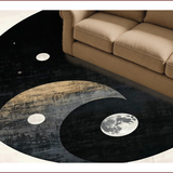 Ultra Soft Area Rug, Non Slip, Stain Resistant, Washable Area Rugs for Living Room, Bedroom, Dynamic Monochrome Trigram Arrangement(Black)