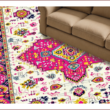 Ultra Soft Area Rug, Non Slip, Stain Resistant, Washable Area Rugs for Living Room, Bedroom, Vibrant Abstract Textured Motif(White)