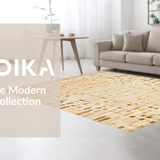 Ultra Soft Area Rug, Non Slip, Stain Resistant, Washable Area Rugs for Living Room, Bedroom, Rustic Neutral Textured Aesthetic(Beige)