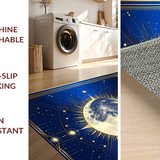 Ultra Soft Area Rug, Non Slip, Stain Resistant, Washable Area Rugs for Living Room, Bedroom, Vibrant Cosmic Spiral Design(Blue)
