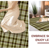 Ultra Soft Area Rug, Non Slip, Stain Resistant, Washable Area Rugs for Living Room, Bedroom, Warm Neutral Plaid Overlay(Brown)