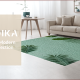 Ultra Soft Area Rug, Non Slip, Stain Resistant, Washable Area Rugs for Living Room, Bedroom, Tropical Monstera Leaf Runner(Gray)