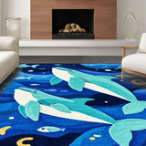 Bright Teal Coastal Inspired Print(Blue)