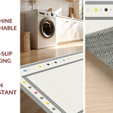 Ultra Soft Area Rug, Non Slip, Stain Resistant, Washable Area Rugs for Living Room, Bedroom, Modern Chic Striped Visual Style(White)