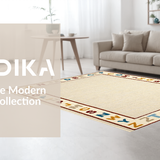 Charming Round Alphabet Motif(Beige)