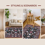 Luxurious Dappled Floral Composition(Black)