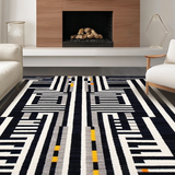 Ultra Soft Area Rug, Non Slip, Stain Resistant, Washable Area Rugs for Living Room, Bedroom, Whimsical Graphic Animal Pattern(Black)