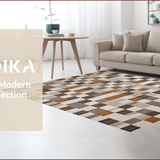 Ultra Soft Area Rug, Non Slip, Stain Resistant, Washable Area Rugs for Living Room, Bedroom, Sophisticated Abstract Pattern Fusion(Gray)