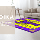 Ultra Soft Area Rug, Non Slip, Stain Resistant, Washable Area Rugs for Living Room, Bedroom, Transitional Bright Carnival Palette(Purple)