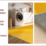 Ultra Soft Area Rug, Non Slip, Stain Resistant, Washable Area Rugs for Living Room, Bedroom, Abstract Yellow Gray Living Room Stain-Resistant Rug(Yellow)