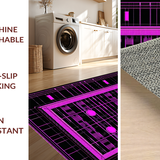 Ultra Soft Area Rug, Non Slip, Stain Resistant, Washable Area Rugs for Living Room, Bedroom, Colorful Retro Arcade Aesthetic(Purple)