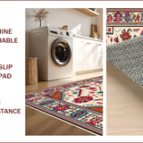 Ultra Soft Area Rug, Non Slip, Stain Resistant, Washable Area Rugs for Living Room, Bedroom, Non Slip Colorful Kitchen Area Rug for Families(White)