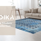 Ultra Soft Area Rug, Non Slip, Stain Resistant, Washable Area Rugs for Living Room, Bedroom, Artistic Bow Carpet(Blue)