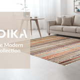 Ultra Soft Area Rug, Non Slip, Stain Resistant, Washable Area Rugs for Living Room, Bedroom, Artful Reversible Patchwork Style(Orange)