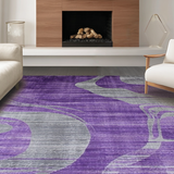 Ultra Soft Area Rug, Non Slip, Stain Resistant, Washable Area Rugs for Living Room, Bedroom, Trendy Lush Purple Watercolor(Purple)