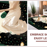 Ultra Soft Area Rug, Non Slip, Stain Resistant, Washable Area Rugs for Living Room, Bedroom, Vintage Dark Green Abstract Shapes(White)