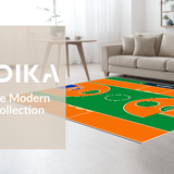 Ultra Soft Area Rug, Non Slip, Stain Resistant, Washable Area Rugs for Living Room, Bedroom, Dynamic Fire Patterned Aesthetic(Orange)