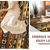 Ultra Soft Area Rug, Non Slip, Stain Resistant, Washable Area Rugs for Living Room, Bedroom, Contemporary Warm Palette Pattern(Brown)