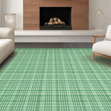 Ultra Soft Area Rug, Non Slip, Stain Resistant, Washable Area Rugs for Living Room, Bedroom, Serene Modern Linear Pattern Fusion(Green)