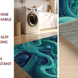 Ultra Soft Area Rug, Non Slip, Stain Resistant, Washable Area Rugs for Living Room, Bedroom, Mystic Kraken Tentacle Area Rug(Blue)