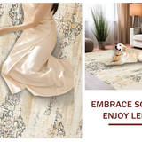 Chic Vintage Distressed Floral Elegance(Beige)