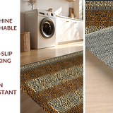 Ultra Soft Area Rug, Non Slip, Stain Resistant, Washable Area Rugs for Living Room, Bedroom, Stylish Minimalist Leopard Concept(Brown)