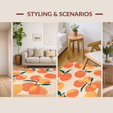 Ultra Soft Area Rug, Non Slip, Stain Resistant, Washable Area Rugs for Living Room, Bedroom, Soft Pastel Peach Visual Serenity(Orange)