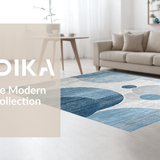Ultra Soft Area Rug, Non Slip, Stain Resistant, Washable Area Rugs for Living Room, Bedroom, Luxurious Three-Dimensional Fuzziness(Blue)