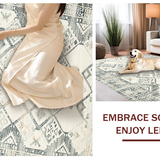 Ultra Soft Area Rug, Non Slip, Stain Resistant, Washable Area Rugs for Living Room, Bedroom, Artistic Cream and Gray Geometry(Beige)