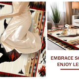 Ultra Soft Area Rug, Non Slip, Stain Resistant, Washable Area Rugs for Living Room, Bedroom, Southwest Wildlife Ethnic Pattern(Beige)