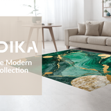 Elegant Gold Swirl Abstract Art(Green)