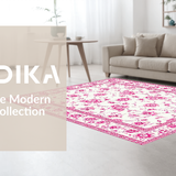 Ultra Soft Area Rug, Non Slip, Stain Resistant, Washable Area Rugs for Living Room, Bedroom, Contemporary Pink Cozy Vibe(Pink)