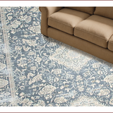 Ultra Soft Area Rug, Non Slip, Stain Resistant, Washable Area Rugs for Living Room, Bedroom, Elegant Natural Gray Damask Motif(Gray)