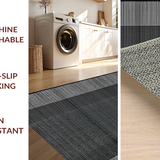 Ultra Soft Area Rug, Non Slip, Stain Resistant, Washable Area Rugs for Living Room, Bedroom, Artful Organic Flowing Patterns(Gray)