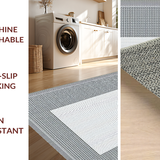 Ultra Soft Area Rug, Non Slip, Stain Resistant, Washable Area Rugs for Living Room, Bedroom, Contemporary Soft Humor Accent(Gray)