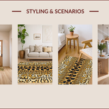 Ultra Soft Area Rug, Non Slip, Stain Resistant, Washable Area Rugs for Living Room, Bedroom, Tiger Pattern Dormitory Floor Mat with Plush Flannel(Beige)