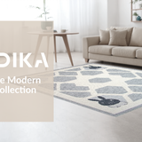 Ultra Soft Area Rug, Non Slip, Stain Resistant, Washable Area Rugs for Living Room, Bedroom, Soft Earthy Tones with Bunny Design(Gray)