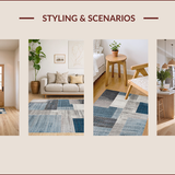 Ultra Soft Area Rug, Non Slip, Stain Resistant, Washable Area Rugs for Living Room, Bedroom, Chic Taupe Geometric Aesthetic(Gray)