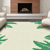 Ultra Soft Area Rug, Non Slip, Stain Resistant, Washable Area Rugs for Living Room, Bedroom, Playful Earth Tones Animal Motif(Green)