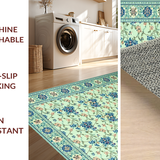 Ultra Soft Area Rug, Non Slip, Stain Resistant, Washable Area Rugs for Living Room, Bedroom, Sophisticated Light Palette Flower Design(Beige)