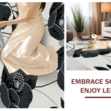 Whimsical White Floral Accents(Black)