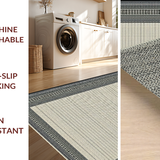 Ultra Soft Area Rug, Non Slip, Stain Resistant, Washable Area Rugs for Living Room, Bedroom, Chic Tiled Geometric Elegance(Beige)