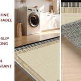 Stylish Black Tan Geometric Motif(Beige)