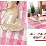 Cozy Textured Modernist Grid Expression(Pink)