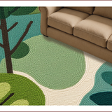 Ultra Soft Area Rug, Non Slip, Stain Resistant, Washable Area Rugs for Living Room, Bedroom, Insect Print Ultra-Thin(Ivory)