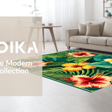 Ultra Soft Area Rug, Non Slip, Stain Resistant, Washable Area Rugs for Living Room, Bedroom, Exotic Rustic Patterned Harmony(Yellow)